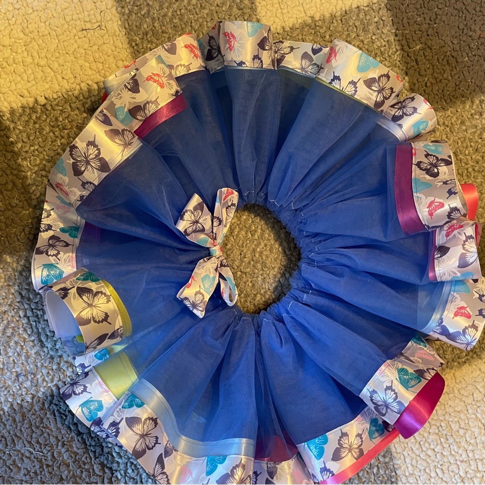 Royal Blue Cartoon Trim Diaper Cover